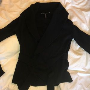 BCBG maxazria Slim fitting tie cardigan